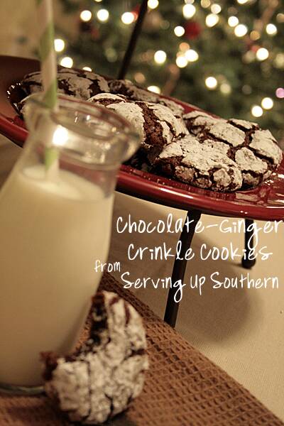 Chocolate-Ginger Crinkle Cookies