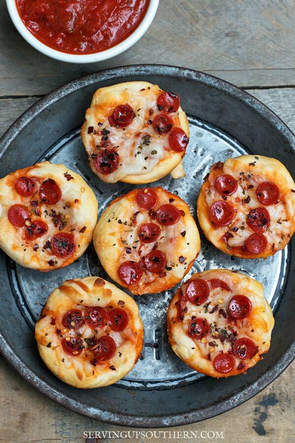 Deep Dish Pepperoni Pizza Cups