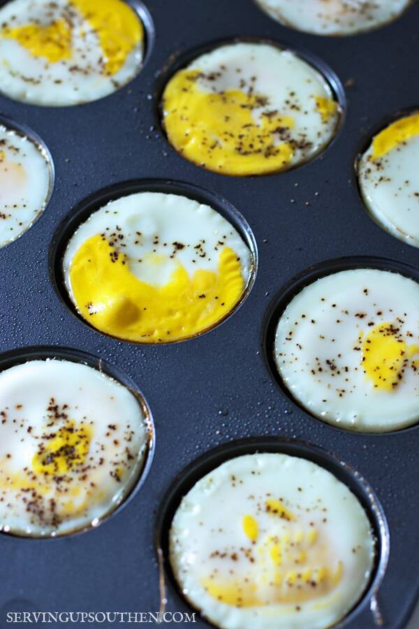 Make ahead eggs for sandwiches: Use muffin top pan. Spray with oil, pour in  1 lightly scrambled egg into ea…