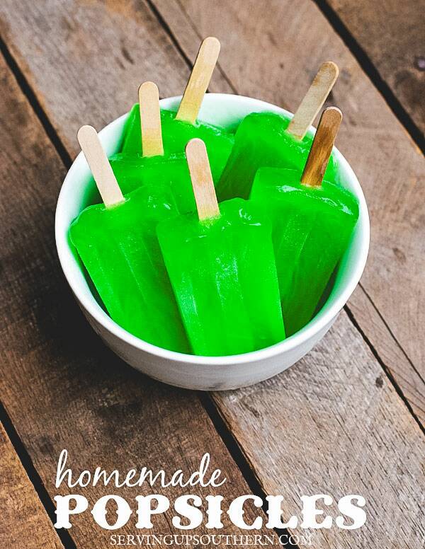 Picture of homemade popsicles in a white bowl