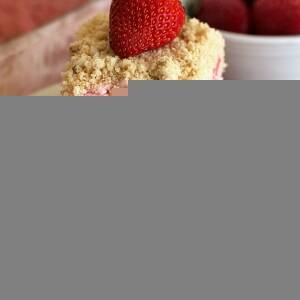 Frosty Strawberry Squares via Serving Up Southern