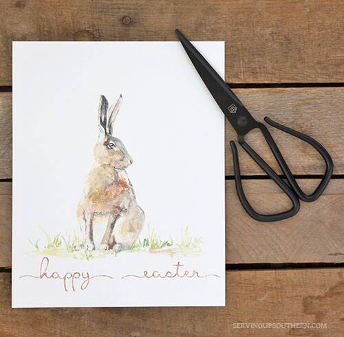 Easter Watercolor Bunny Printable | Serving Up Southern