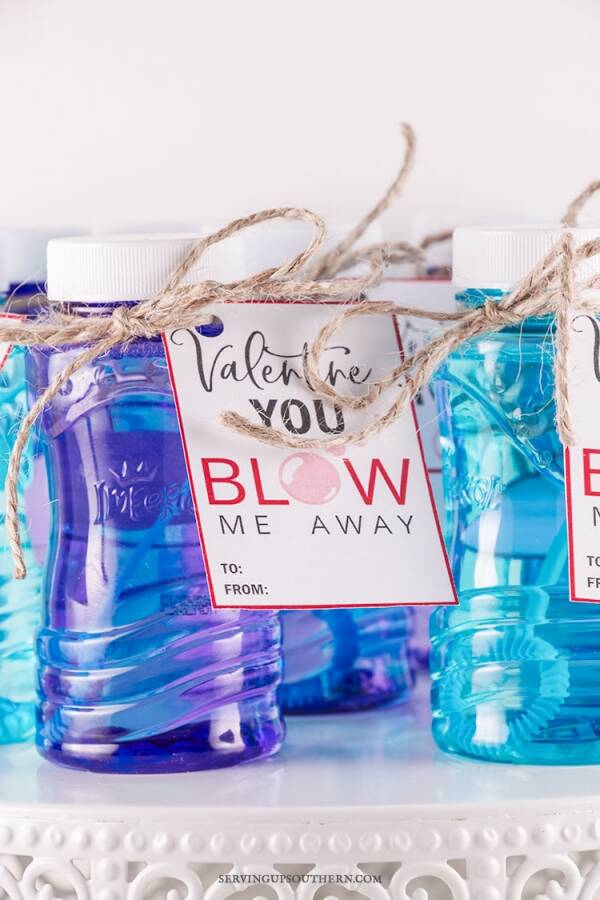 Bubbles Valentine's Day Treat {with a Free Printable} |Serving Up Southern