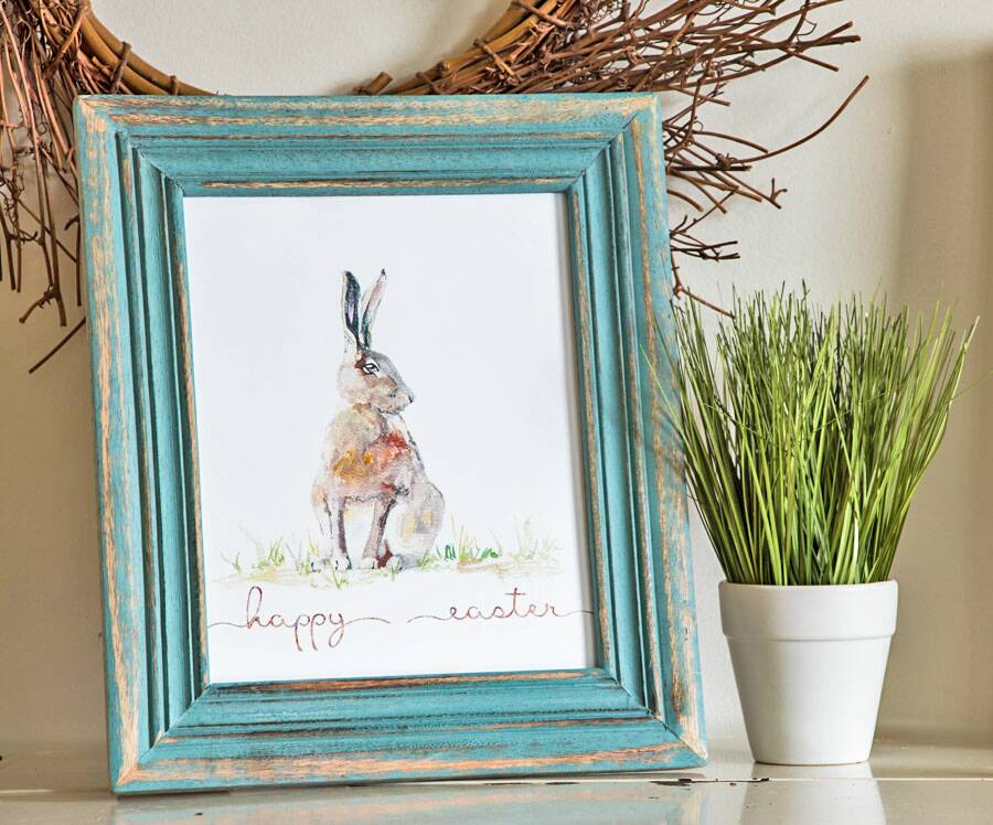 Easter Watercolor Bunny Printable