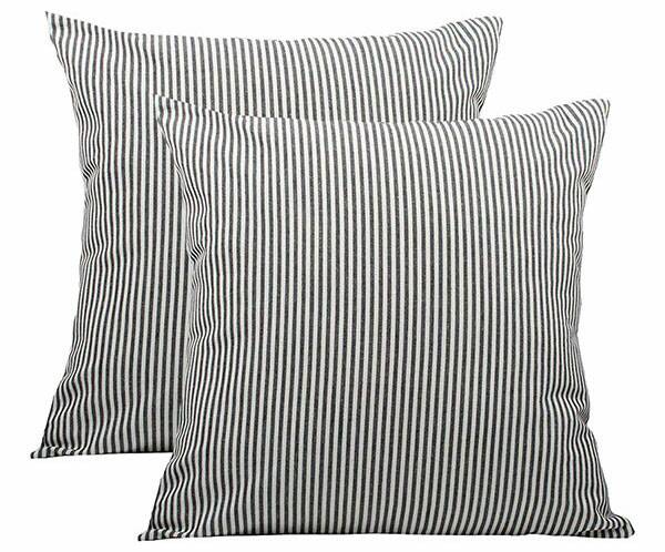 Set of 4 Pillow Covers Stripe Pattern Throw Pillow Case Daily Decorations Sofa Throw Pillow Case Cushion Covers Zippered Pillowcase 18 x 18 BLEUM CADE 